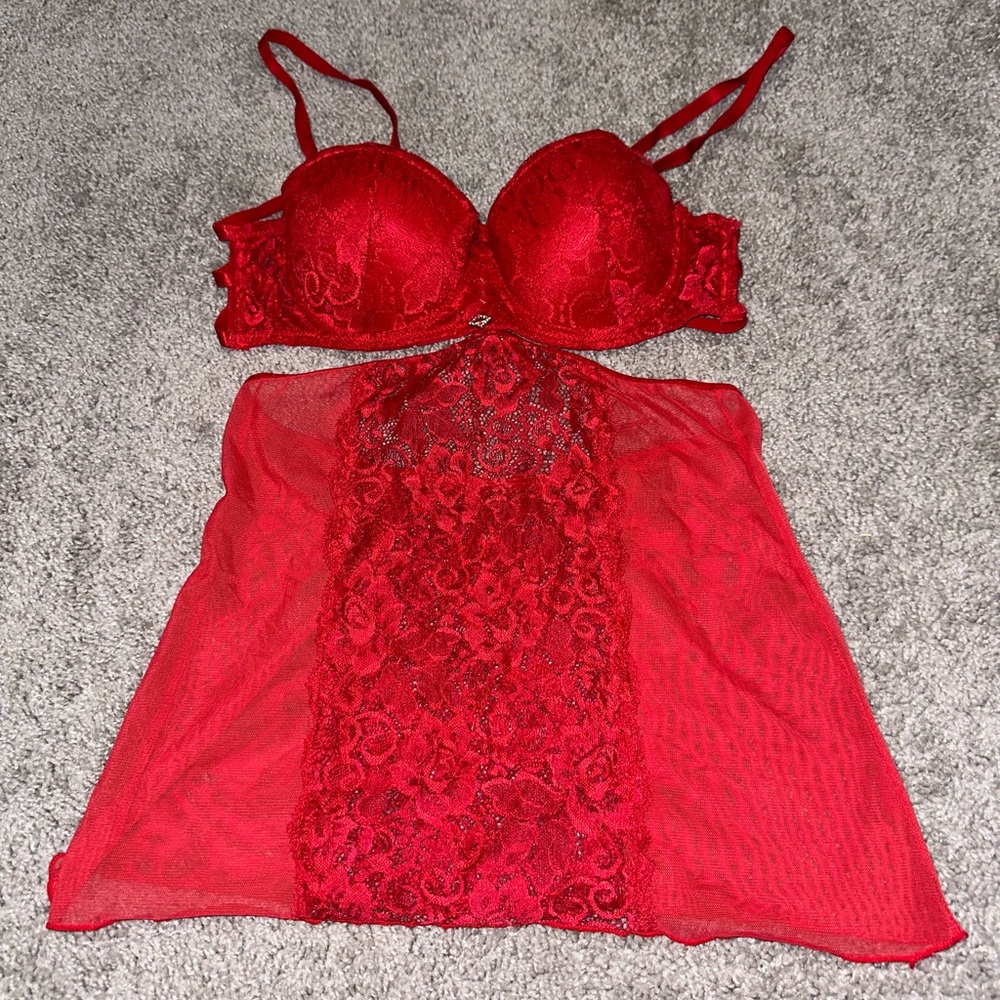 Sexy red lingerie